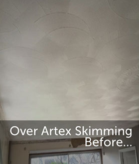 over artex plastering